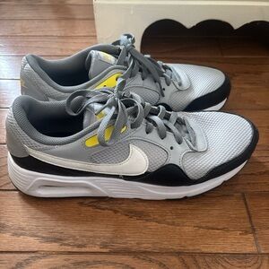 Nike Gray and Black Sneakers with Yellow Accents